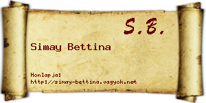 Simay Bettina névjegykártya